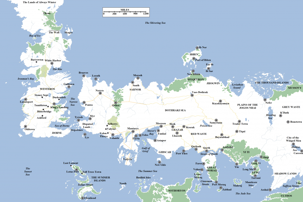 Known World Map (official, from The Lands of Ice and Fire)